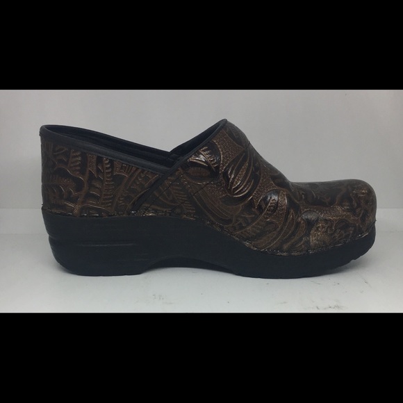 Dansko Brown Leather Work Clogs Women’s 38 / 7.5-8 - Picture 3 of 8